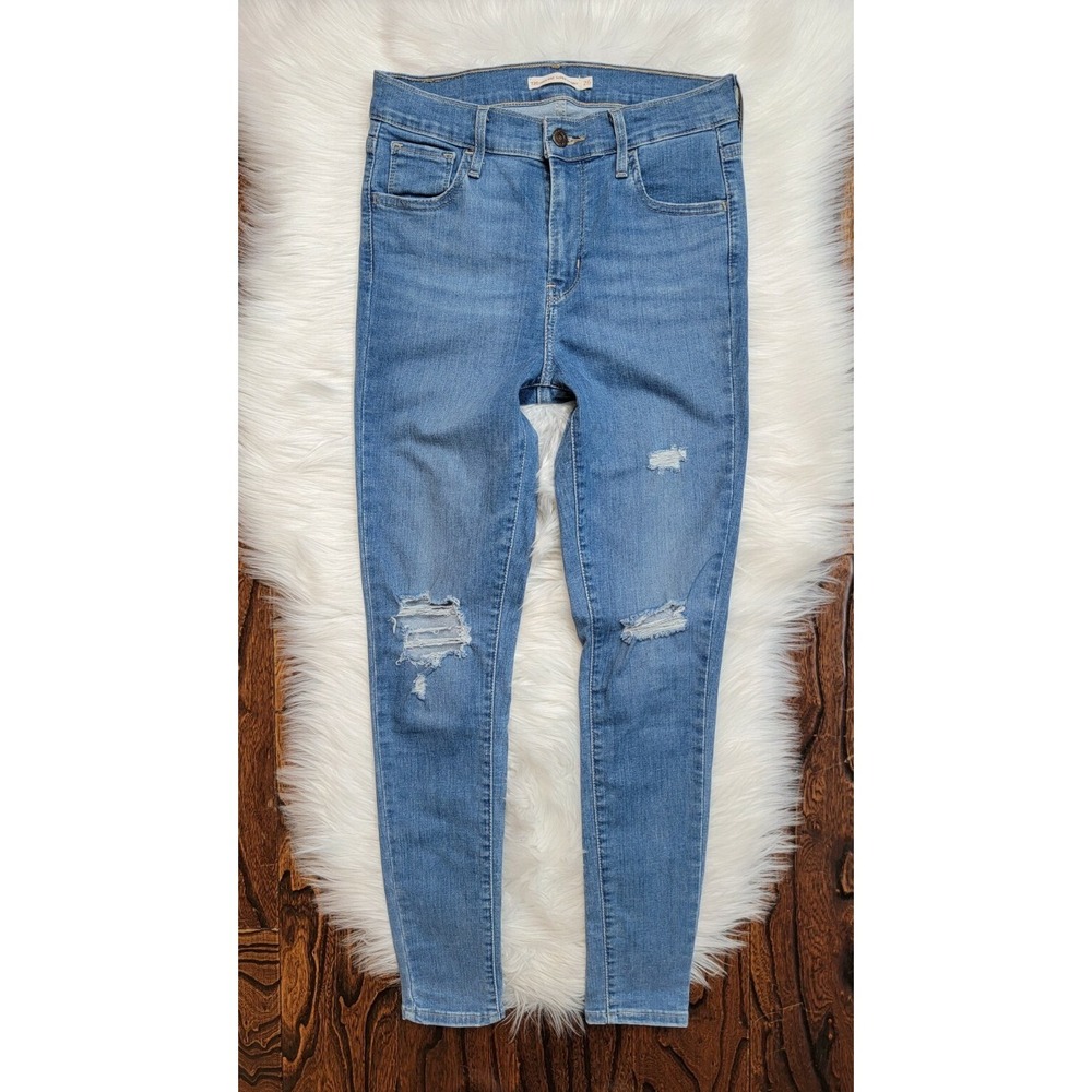 Levi's 720 High Rise Super Skinny Stretch Jeans Women's Size 26 Distressed